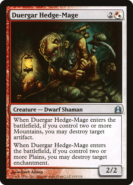 Duergar Hedge-Mage (CMD-195) - Commander 2011