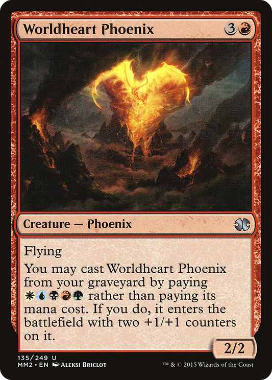 Worldheart Phoenix (MM2-135) - Modern Masters 2015