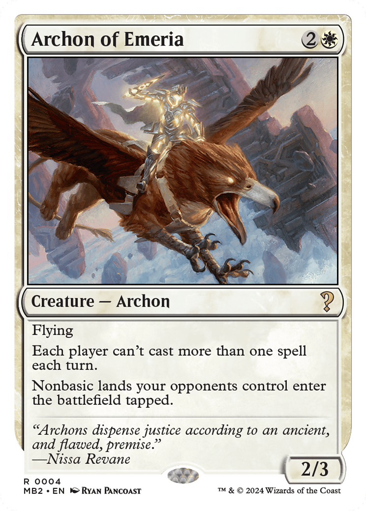 Archon of Emeria (MB2-004) - Mystery Booster 2