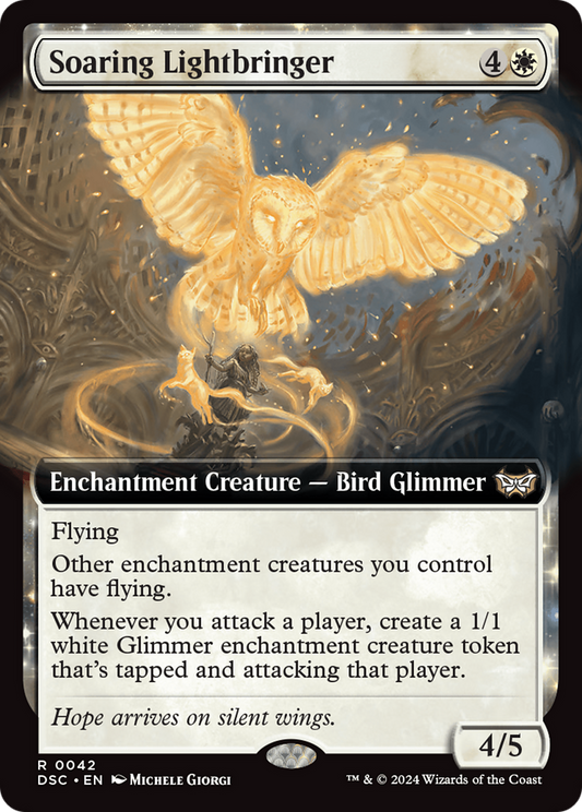 Soaring Lightbringer (DSC-042) - Duskmourn: House of Horror Commander: (Extended Art, nyxtouched) Foil