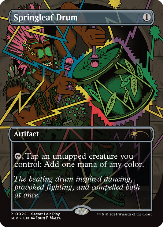 Springleaf Drum  (Borderless)(SLP-022) - Secret Lair Showdown