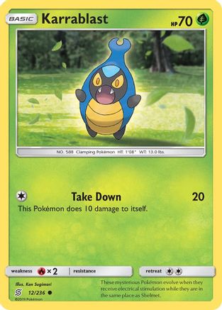Karrablast (12/236) - SM  Unified Minds Reverse Holofoil - Common