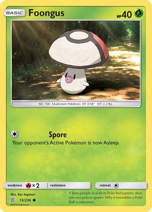 Foongus (13/236) - SM  Unified Minds Reverse Holofoil - Common