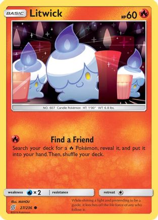 Litwick (27/236) - SM  Unified Minds Reverse Holofoil - Common