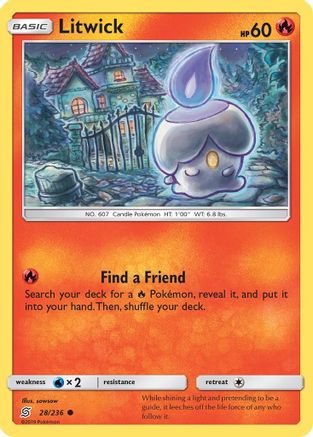 Litwick (28/236) - SM  Unified Minds  - Common