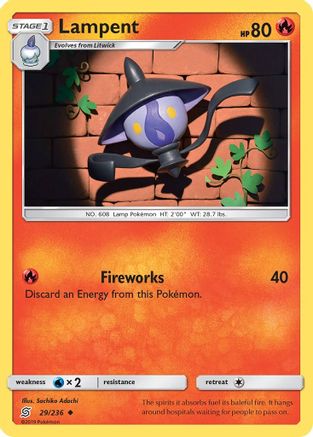 Lampent (29/236) - SM  Unified Minds Reverse Holofoil - Uncommon