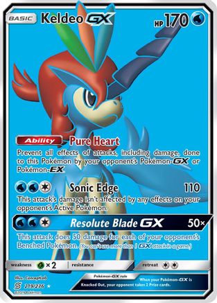 Keldeo GX (Full Art) (219/236) - SM  Unified Minds Holofoil - Ultra Rare