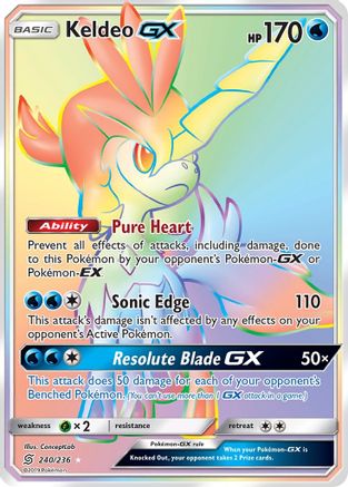 Keldeo GX (Secret) (240/236) - SM  Unified Minds Holofoil - Secret Rare