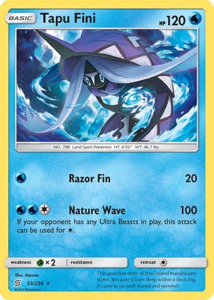 Tapu Fini 53/236 - Unified Minds Reverse Holofoil