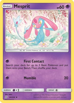 Mesprit (84/236) - SM  Unified Minds Reverse Holofoil - Uncommon