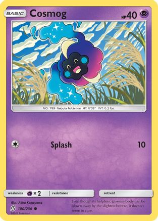 Cosmog - 100/236 - SM  Unified Minds Reverse Holofoil - Common