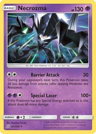 Necrozma (101/236) - SM  Unified Minds Reverse Holofoil - Rare