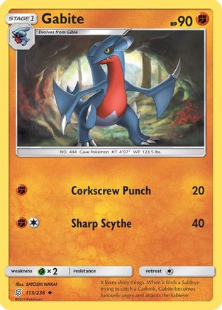 Gabite (113/236) - SM  Unified Minds Reverse Holofoil - Uncommon