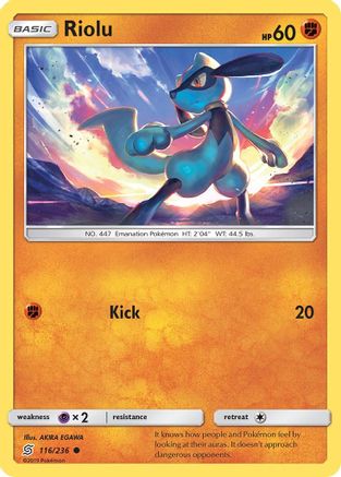 Riolu 116/236 - Unified Minds Reverse Holofoil