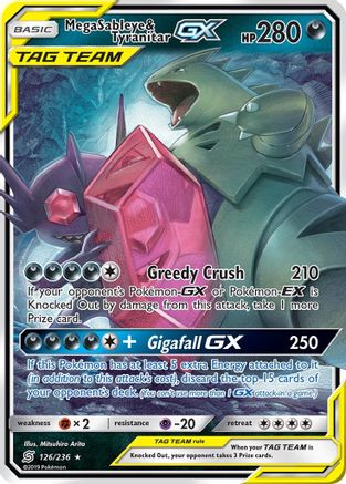 Mega Sableye & Tyranitar GX (126/236) - SM  Unified Minds Holofoil - Ultra Rare