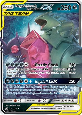 Mega Sableye & Tyranitar-GX 126/236 - Unified Minds Holofoil