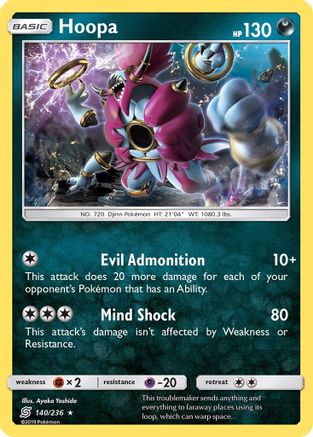 Hoopa (140/236) - SM  Unified Minds Reverse Holofoil - Holo Rare