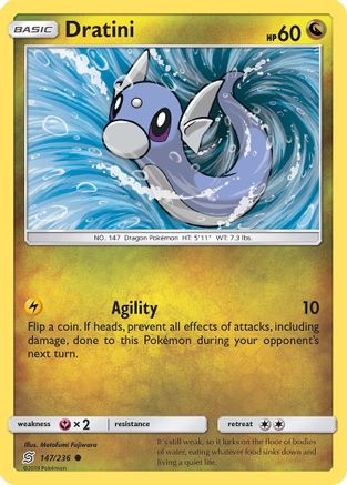 Dratini (147) 147/236 - SM  Unified Minds Reverse Holofoil - Common