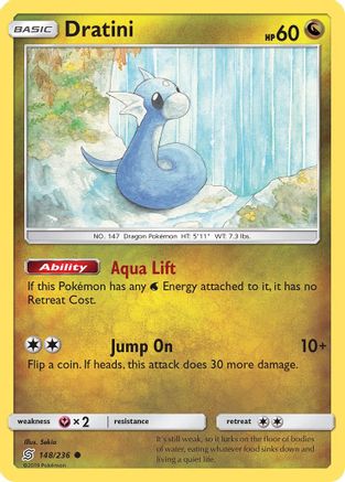Dratini (148) 148/236 - SM  Unified Minds Reverse Holofoil - Common