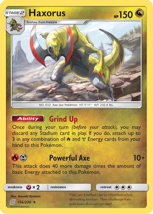 Haxorus (156/236) - SM  Unified Minds Holofoil - Holo Rare