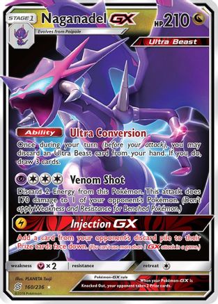 Naganadel GX (160/236) - SM  Unified Minds Holofoil - Ultra Rare