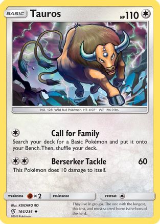 Tauros (164/236) - SM  Unified Minds  - Uncommon