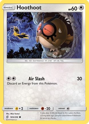Hoothoot (165/236) - SM  Unified Minds Reverse Holofoil - Common