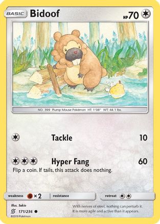 Bidoof (171/236) - SM  Unified Minds Reverse Holofoil - Common