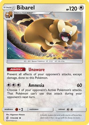 Bibarel (172/236) - SM  Unified Minds  - Uncommon