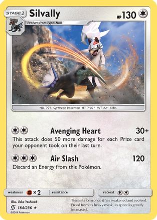 Silvally 184/236 - Unified Minds Reverse Holofoil