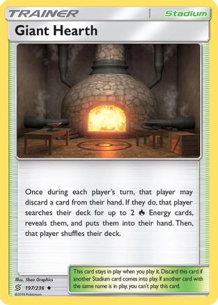Giant Hearth 197/236 - SM  Unified Minds Reverse Holofoil - Uncommon