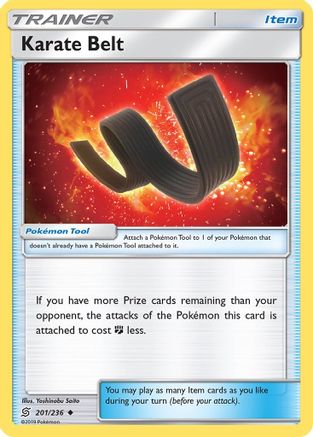 Karate Belt - 201/236 - SM  Unified Minds Reverse Holofoil