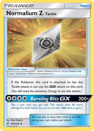 Normalium Z: Tackle (203/236) - SM  Unified Minds  - Uncommon