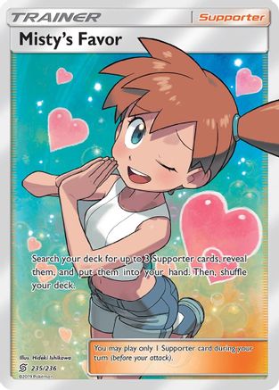Misty's Favor (Full Art) (235/236) - SM  Unified Minds Holofoil - Ultra Rare