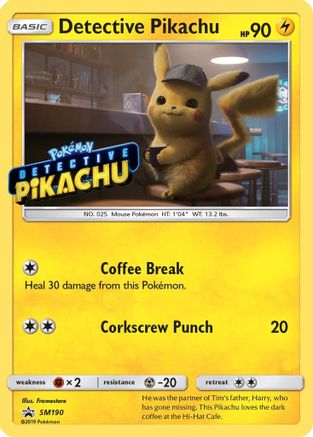 Detective Pikachu (Stamped) (SM190/null) - SM Promos Holofoil - Promo