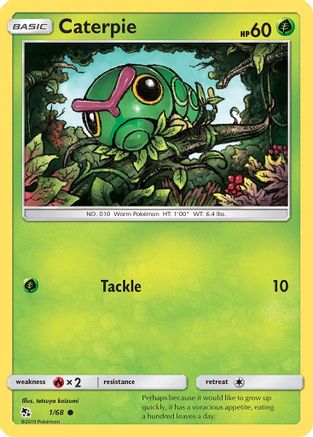 Caterpie 1/68 - Hidden Fates Reverse Holofoil