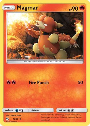 Magmar (10/68) - Hidden Fates Reverse Holofoil - Uncommon
