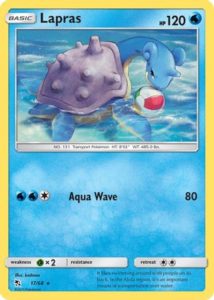 Lapras (17/68) - Hidden Fates Reverse Holofoil - Rare