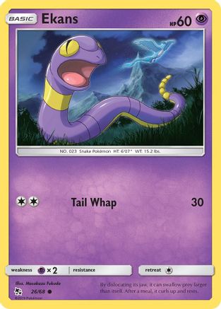 Ekans 26/68 - Hidden Fates Reverse Holofoil