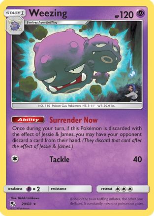 Weezing (29/68) - Hidden Fates  - Rare