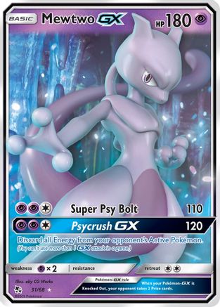 Mewtwo GX (31/68) - Hidden Fates Holofoil - Ultra Rare