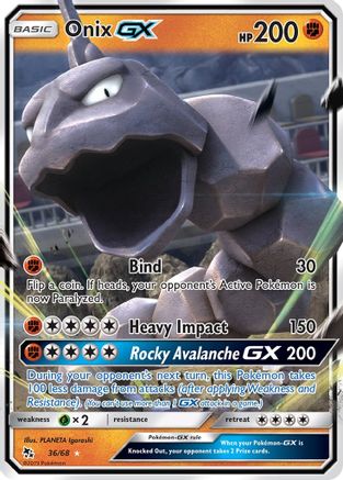Onix GX (36/68) - Hidden Fates Holofoil - Ultra Rare
