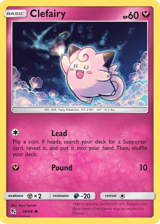 Clefairy 38/68 - Hidden Fates Reverse Holofoil