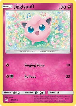 Jigglypuff (41/68) - Hidden Fates  - Common