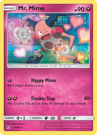 Mr. Mime 43/68 - Hidden Fates Reverse Holofoil