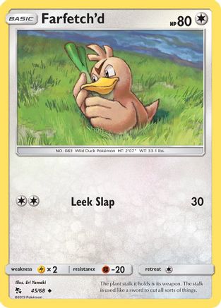 Farfetch'd 45/68 - Hidden Fates Reverse Holofoil