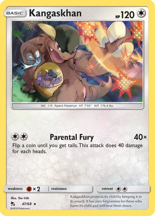 Kangaskhan 47/68 - Hidden Fates Reverse Holofoil