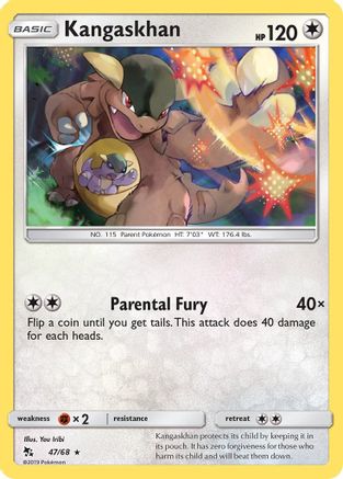 Kangaskhan (47/68) - Hidden Fates Reverse Holofoil - Rare