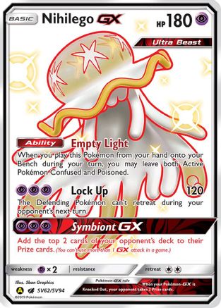 Nihilego GX (SV62/SV94) - Hidden Fates Shiny Vault Holofoil - Shiny Holo Rare