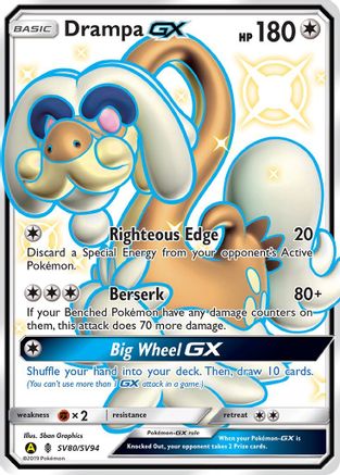 Drampa GX - SV80/SV94 - Hidden Fates Shiny Vault Holofoil